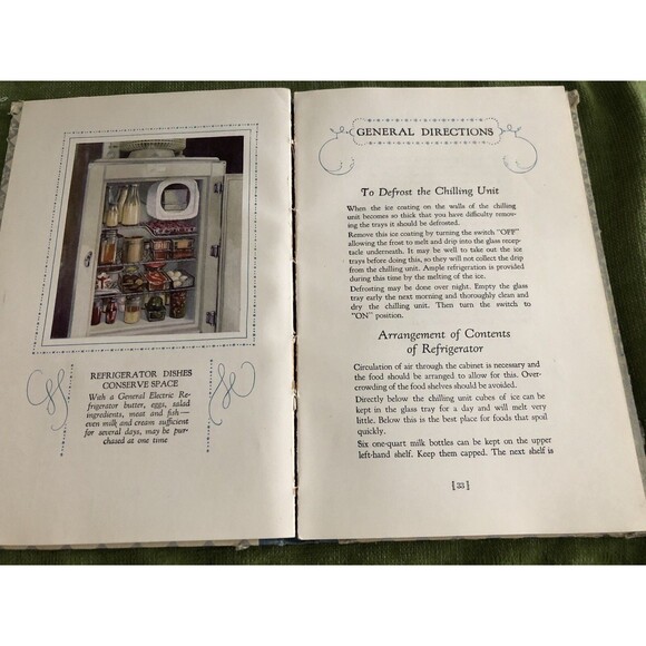Electric Refrigerator Recipes and Menus Hardcover 1927 GE 5th Edition 1929 - Picture 9 of 12